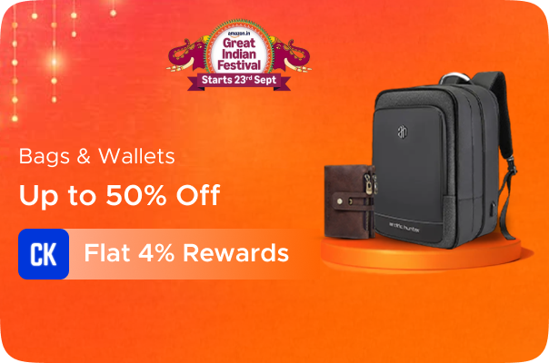 Amazon: Up to 50% Off on Bags & Wallets + Flat 4% Rewards